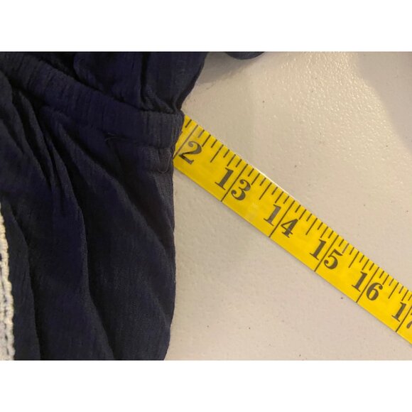 Debbie Dabbie Navy & White Lace Trim Romper Size 8 - Picture 9 of 11